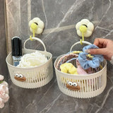 Cute Reusable Kitchen Hanging Baskets Wall-mounted Cartoon Storage Basket Space-Saving Sausage Mouth Organizer