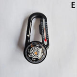 Mini Compass Mosquetão Keychain com Termômetro, Caminhadas Acessórios, Mochila, Acampamento ao ar livre, Fivela de Montanhismo