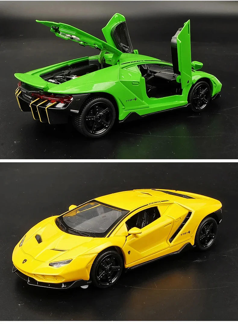 1:32 Lamborghinis LP770 LP750 Car Alloy Sports Car Model Diecast Sound Super Racing Lifting Tail Hot Car Wheel For Children Gift