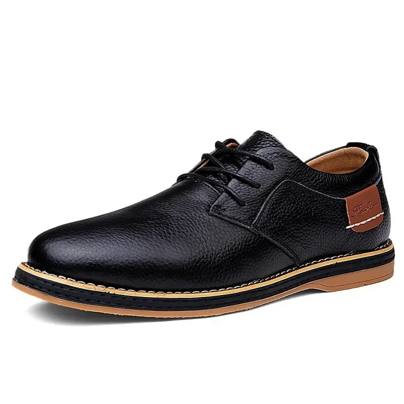 Men Oxfords Genuine Leather Dress Shoes Brogue Lace Up Italian Mens Casual Shoes Luxury Brand Moccasins Loafers Plus Size 38-48