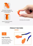 Soft Silicone Corded Ear Protector Soundproof Earmuffs Noise Protection Earplugs Sleep Snoring Reusable Ear Plugs