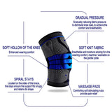 Silicone Padded Knee Pads Supports Brace Basketball Fitness Meniscus Patella Protection Kneepads Sports Safety Knee Sleeves