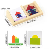 1set- House Logic Game Montessori Toys Creative Geometric Shape Spatial Imagination Intellectual Thinking Puzzle Games Kids Toy