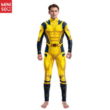 Halloween Adult Show Costume Marvel Costumes Deadpool Wolverine Cosplay Costumes Slim Jumpsuit