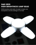 Bombilla LED plegable E27 de 28 W, CA 220 V/110 V, 40 bombillas deformables para iluminación de techo del hogar, almacén y garaje, luz blanca de 6500 K.