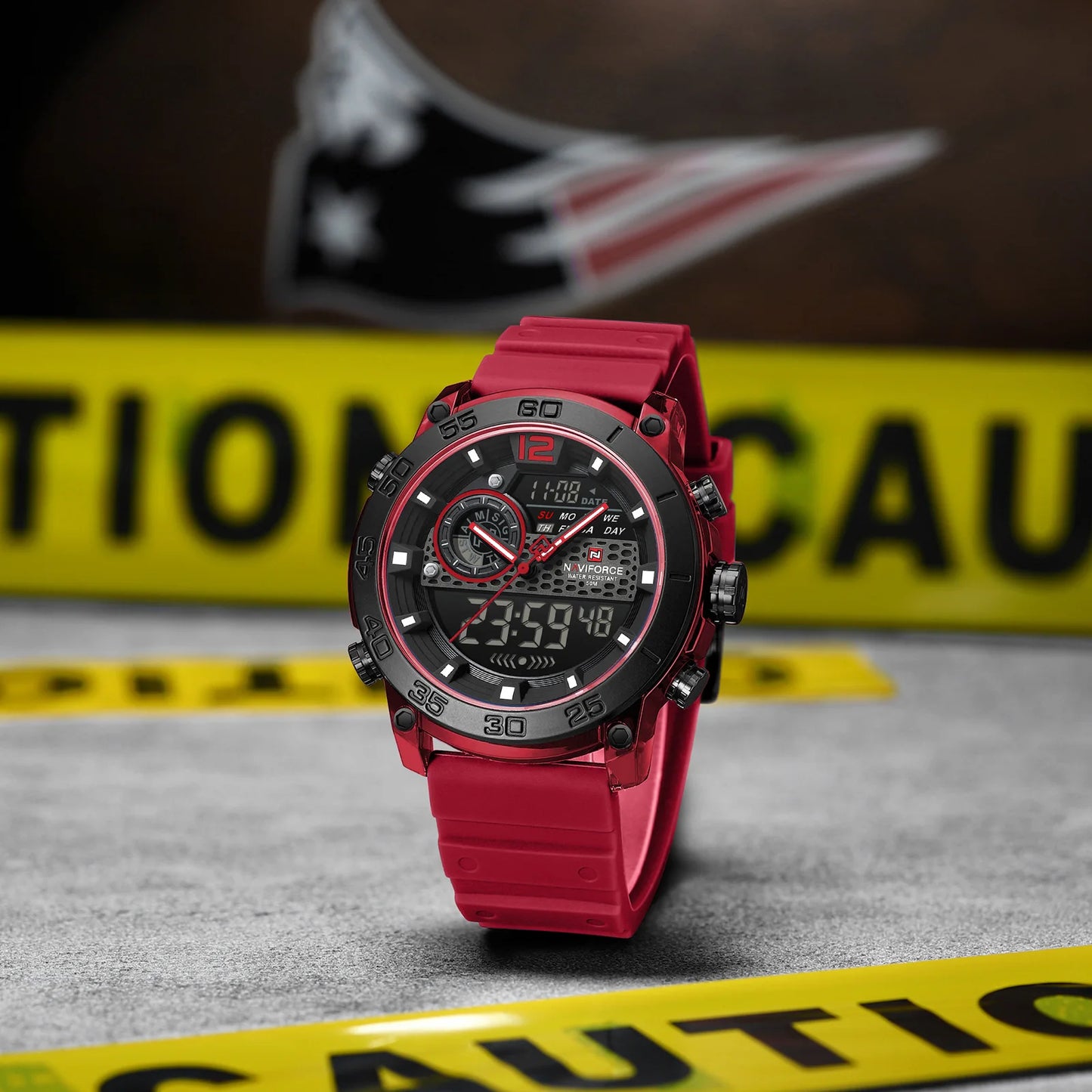 NAVIFORCE 6104 Fashion Sports Electronic Quartz Watch Men Calendar Luminous Outdoor Casual Digital Watches for Man reloj hombre