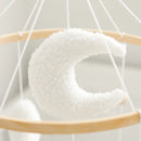 Baby Crib Mobile Rattle Toy Wooden Bed Bell Mobile Hanging Teddy Velvet Bear Doll Toy Newborn Music Box Crib Mobile Bracket Gift