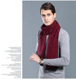 Designer Brand Plaid Men's Cashmere Scarf Winter Warm Scarves Shawls Casual Business Long Wraps Pashmina Christmas Gift for Man
