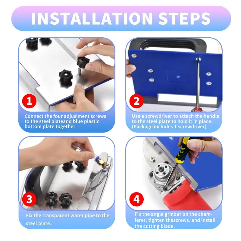 Angle Grinder Stand For Tile 45° Chamfer Cutting, Chamfered Bracket, Angle Grinding Fixed Holder, Angle Grinder Tile Chamfer