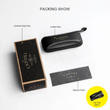 CAPONI Night Vision Men's Sunglasses Car Driving Square Pure Titanium Shades Polarized Photochromic UV400 Sun Glasses BSYS21028