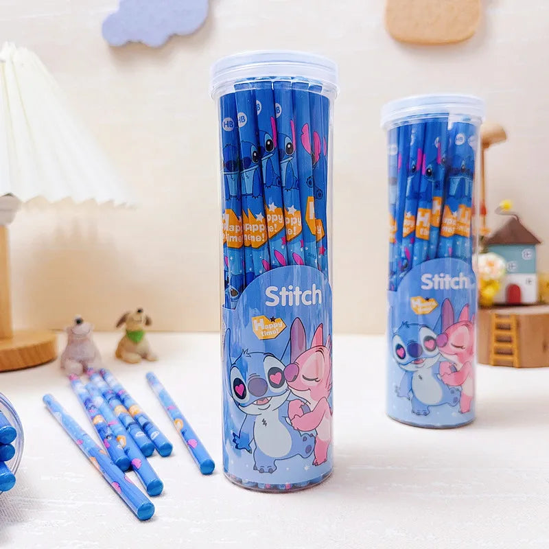 12pcs/30pcs Anime Pencil Lilo&Stitch Series Kids Stationery Pen School Supplies Cute Pencil Sharpener Toys Birthday Gifts