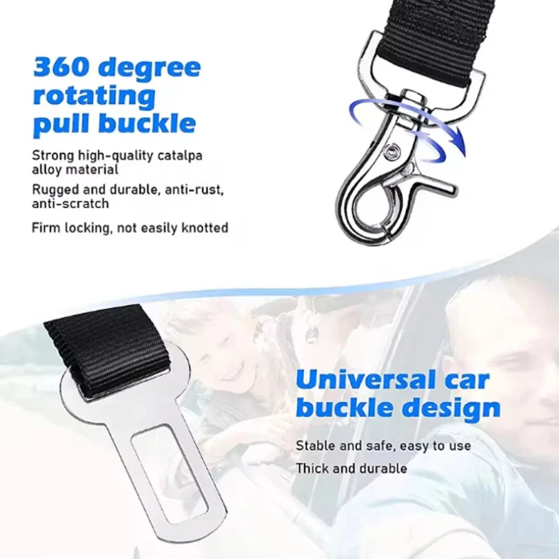 Dog safety leash pet car seat belt dog traction seat belt buffer elastic safety rope traction leash dog traction leash