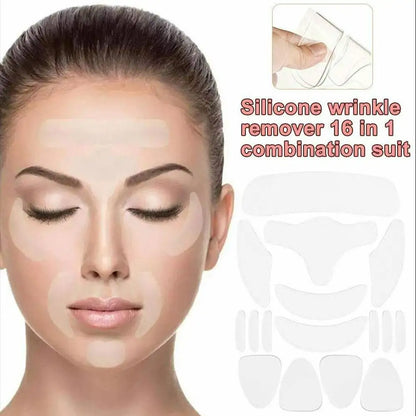 16/18PCS Silicone Anti-wrinkle Patch Skin Care Sticker Pad Suit Firming Wrinkle-removing Anti-wrinkle Beauty Patch For Chest