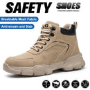 Steel Toe Boots for Men Lightweight Slip Resistant Construction Work Boots Indestructible Men's Safety Shoes Outdoor Boots