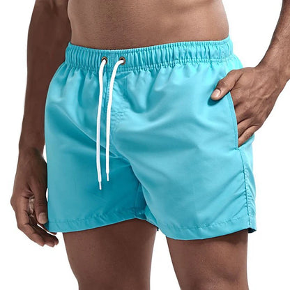 Bañador corto para hombre, de secado rápido, transpirable, con cordón y bolsillos para surfear en la playa en verano.