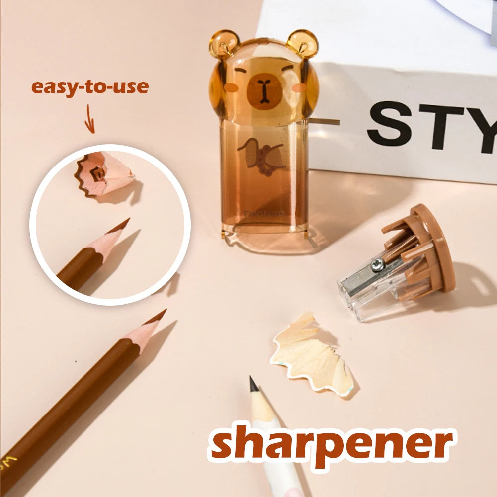 6-Piece Cute Capybara Stationery Set Back To School Supplies