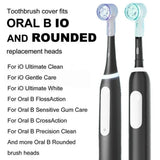 Kit com 2 ou 4 capas protetoras contra poeira para cabeças de escova de dentes elétrica, compatíveis com as linhas Braun Oral-B e iO.