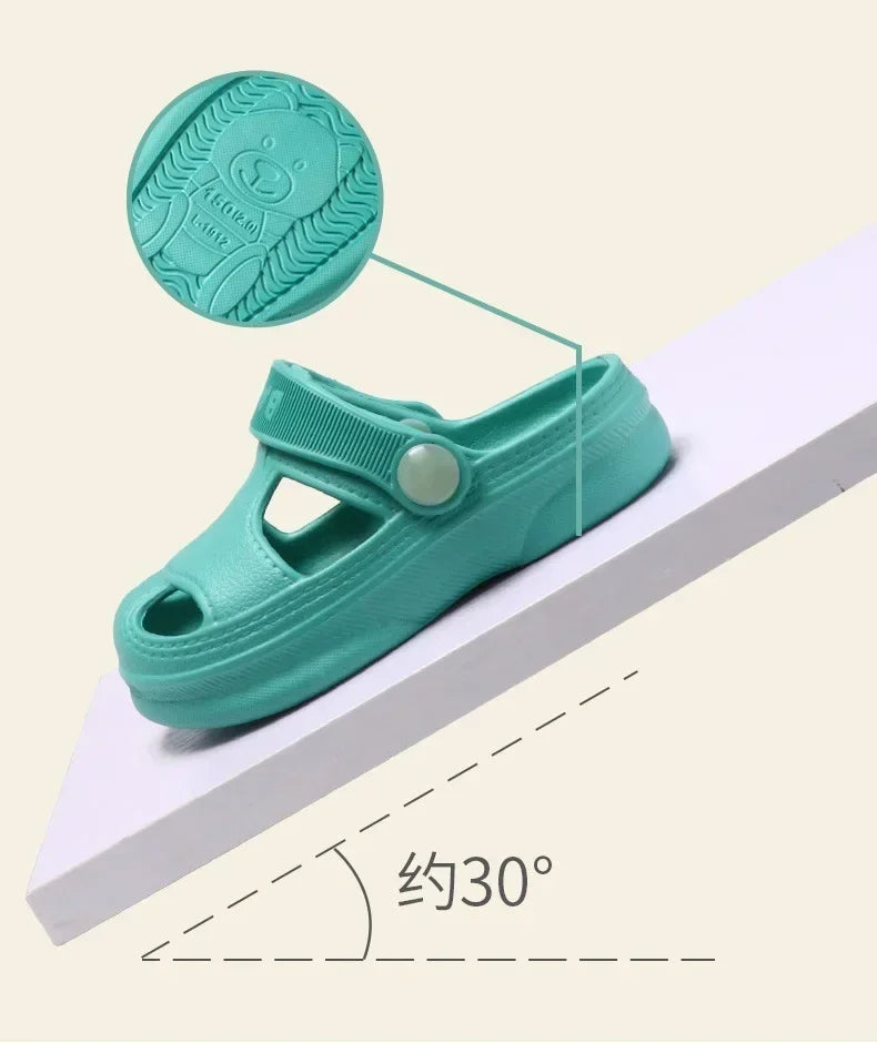 New Kids Summer Sandals Hole Shoes Baby Anti-slip Soft Floor Boys Girls Beach Sandals Slippers 1-6 Years Children