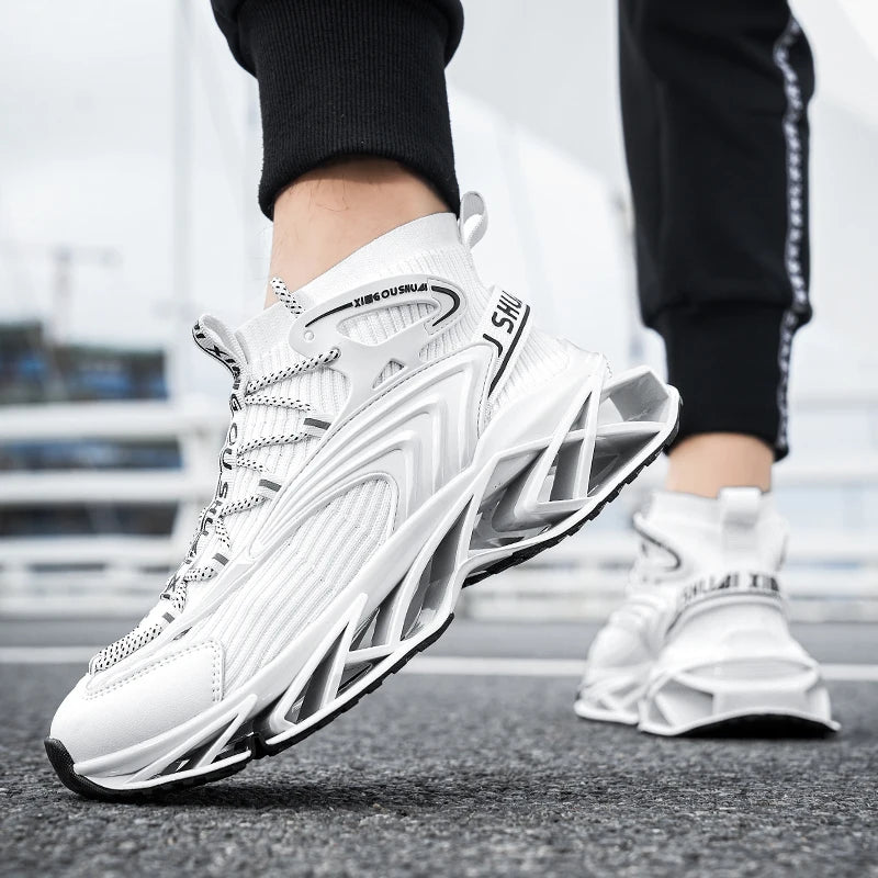 Mens Sneakers Flat Comfortable Fashion Tennis Sports Running Shock-absorbing Gym Male Casual Sports Shoes for Man