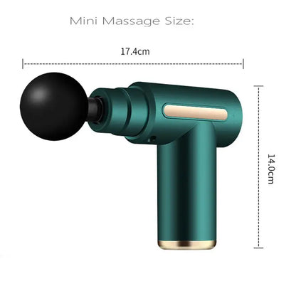 Pistola de masaje muscular de tejido profundo, masajeador de percusión manual para cuerpo, espalda, cuello y piernas.