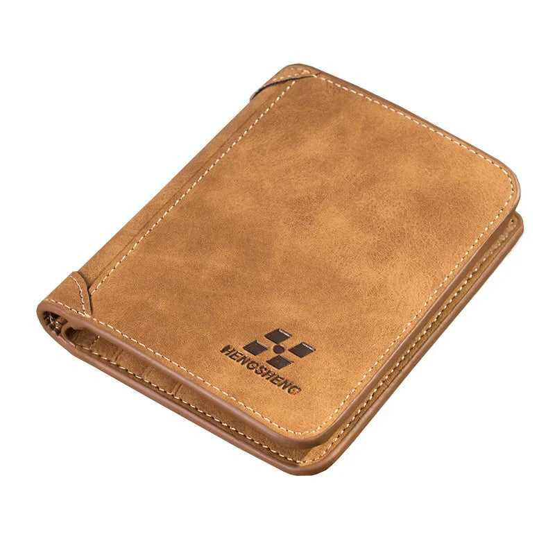 Men's Wallet Leather Billfold Slim Hipster Cowhide Credit Card/ID Holders Inserts Coin Purses Luxury Business Foldable Wallet