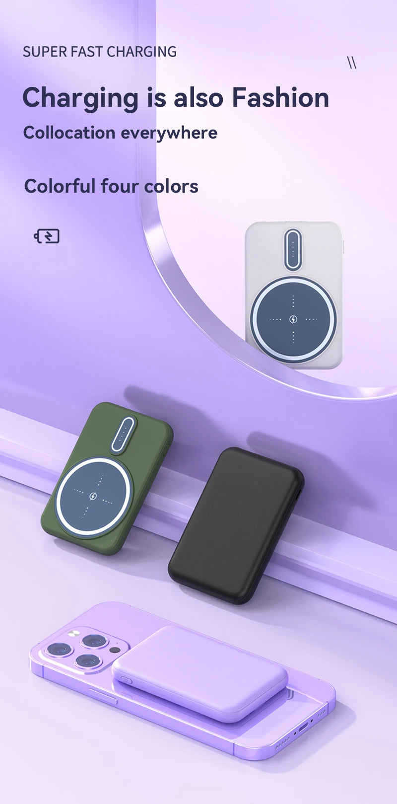 OnePlus 30000mAh Magnetic Wireless Power Bank 22.5W PD Super Fast Charging Portable Battery Charger For IPhone Huawei Samsung