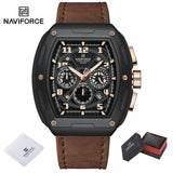 NAVIFORCE Luxury Brand Men's Sports Watch Quartz 24-Hour Chronograph Waterproof Male Wristwatches Date Display Clock Reloj Hombre