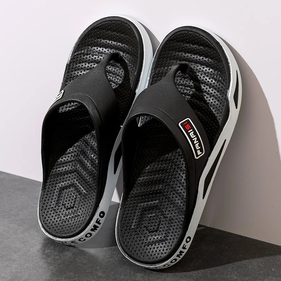 Fashion Men's Slippers Summer Outdoor Flip-Flops Non-slip Indoor Bathroom Couple Leisure Beach Sandals