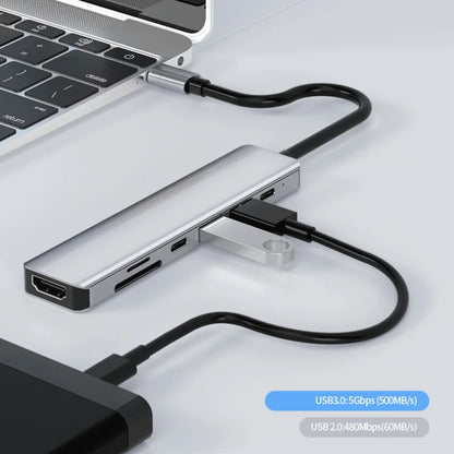 USB C Hub to 4K HDMI-Compatible SD TF Card Reader USB 3.0 2.0 Type C Charging Docking for MacBook iPad Samsung S22 Dex TV Mouse