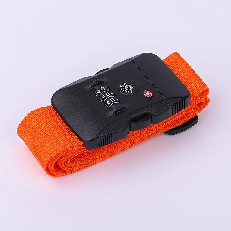 TSA Password Customs Lock Luggage Cross Belt Adjustable Travel Suitcase Band Luggage Suitcase Rope 2M Straps Travel Accessories