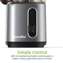 BioloMix Cold Press Juicer with 75mm Feed Chute, 200W 40-65RPM Powerful Motor Slow Masticating Juice Extractor Fits Whole Fruits