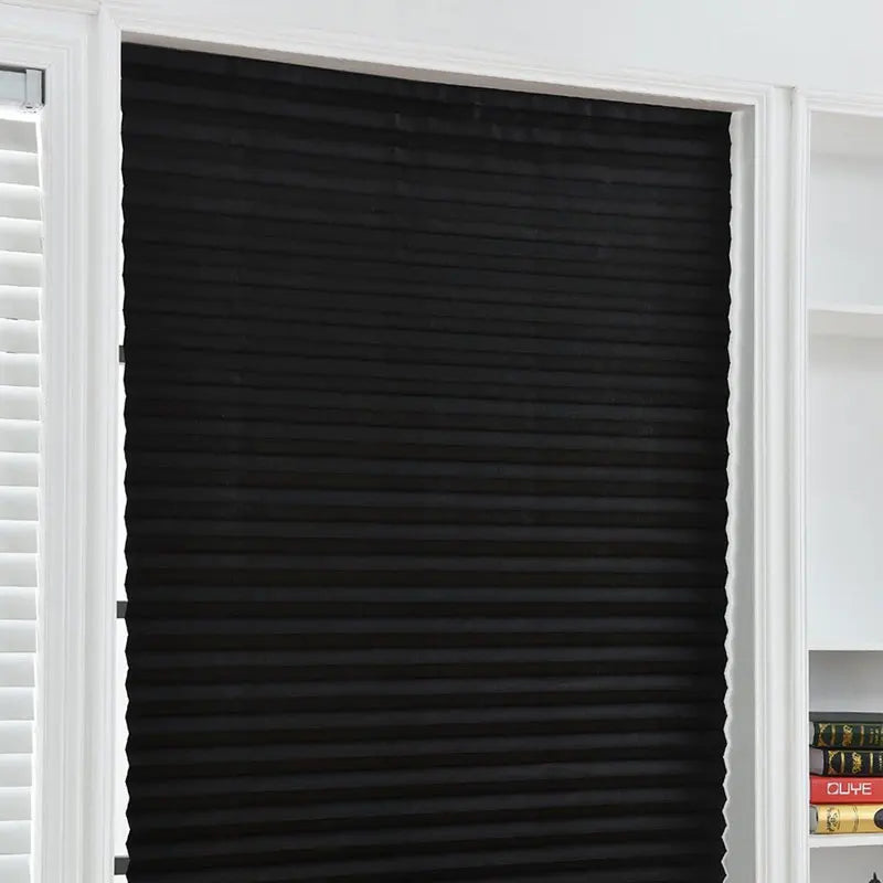 1Pc Shades Self-adhesive Half Windows Nonwoven Folding Curtain Bathroom Balcony Living Room Balcony Curtains Pleated Blinds