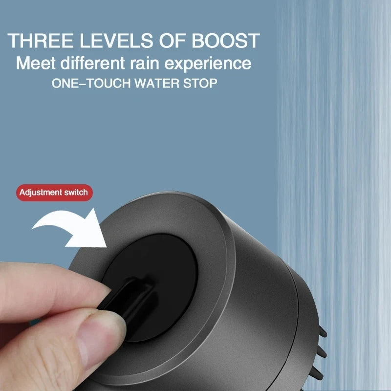 Chuveiro De Alta Pressão Com Filtro De Escova De Massagem, Spray De Água Ajustável, Torneira Do Chuveiro De Chuva, Acessórios Do Banheiro, 3 Modos, Novo