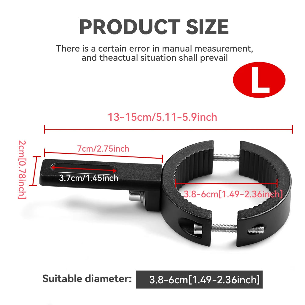 Universal Motor Light Mounting Bracket Auxiliary Light Bar Tube Clamp 22-38/38-64mm for Motorcycle Scooter Mountain Bike ATV UTV