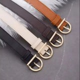 Women's Belt Fashion Pin Buckle Thin Belt Genuine Luxury Soft Belt Women With Cargo Pants Jeans Windproof Belt PU Leather Belt