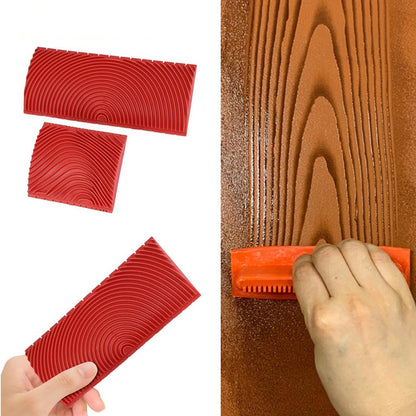 6Pcs Rubber Texture Roller Brush Imitation Wood Graining Wall Painting Home Decoration Art Embossing Diy for Wall Painting Tools