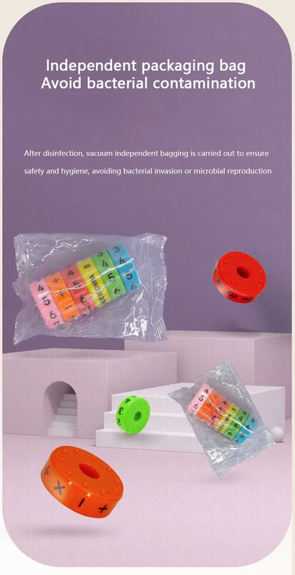 Children's Creative Magnetic Math Tesseract Toy Arithmetic Intelligence Early Education Toys Add Subtract Multiply Divide Toy