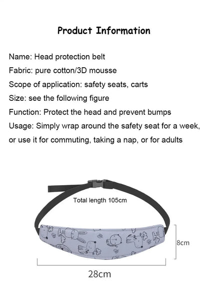 For Kids Toddler Auto Seat Travel Sleep Aid Head Fixed Strap Baby Car Safety Belt Auto Seat Belts Sleep Aid Head Support