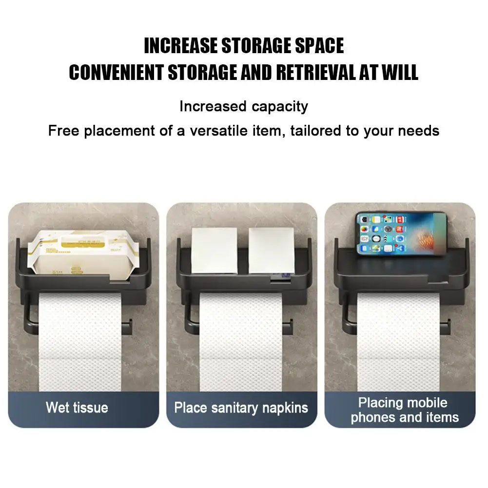 Portarrollos de papel higiénico de pared, de plástico grueso y resistente al óxido, para baño y cocina.