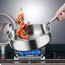 316 Stainless Steel Frying Pan 20cm Uncoated Wok Pan Non Stick Pots Household Cooking Pot Kitchen Cookware Steak Frying pan