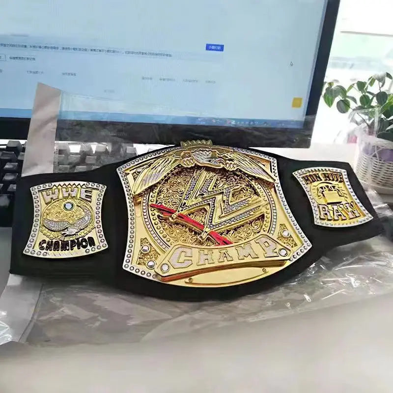 WWE Boxing Champion Gold Belt WWE Championship Belt Characters Occupation Wrestling Gladiators Belt Cosplay Toys Halloween Gift