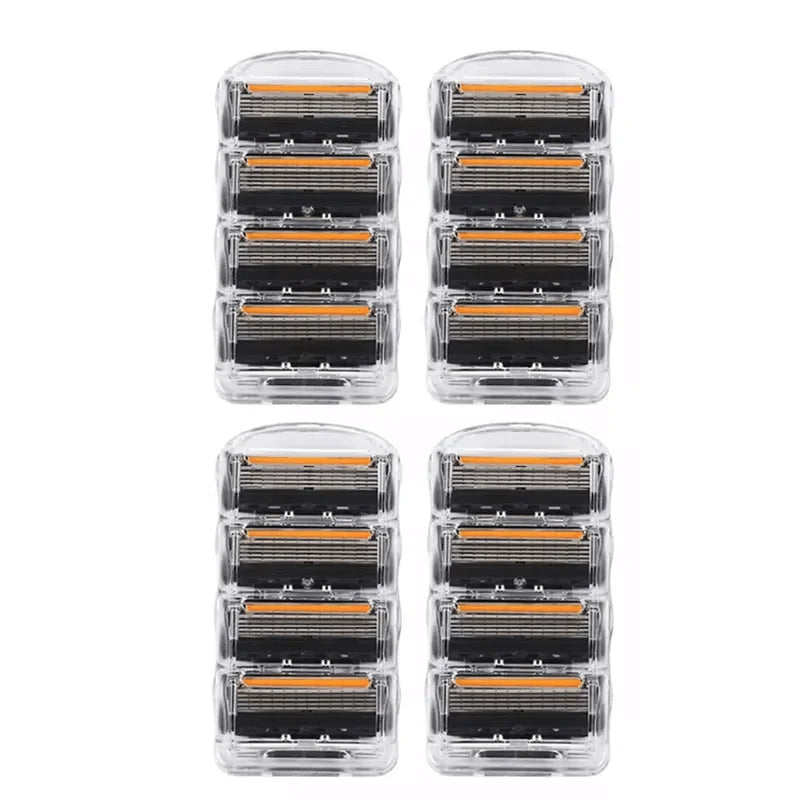 Old-fashioned Genuine Fusion Razor for Men Face Hair Shaving Removal Safety Manul Shaver Replacement Razor Blades Cassettes