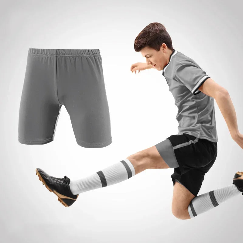 Summer Children Boy Capri Running Tights Pants Kids Basketball Football Soccer Fitness Exercise Sport Cropped Leggings Shorts 40