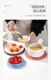 Silicone Round Teacup Mat Table Insulation Mat Dish Non-slip Placemat High Temperature Light Luxury Anti-scalding Casserole Mat