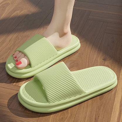 Fashion Men's Women's Sandals Anti-Slip Wear-Resistant EVA Thick Sole Comfortable Home Slippers Bathroom Bath Flip-Flops