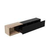 Comanlai 240cm Modern TV Cabinet with LED Lights  Living Room TV Cabinet with 3 Drawers and Open Storageextendable TV Stands