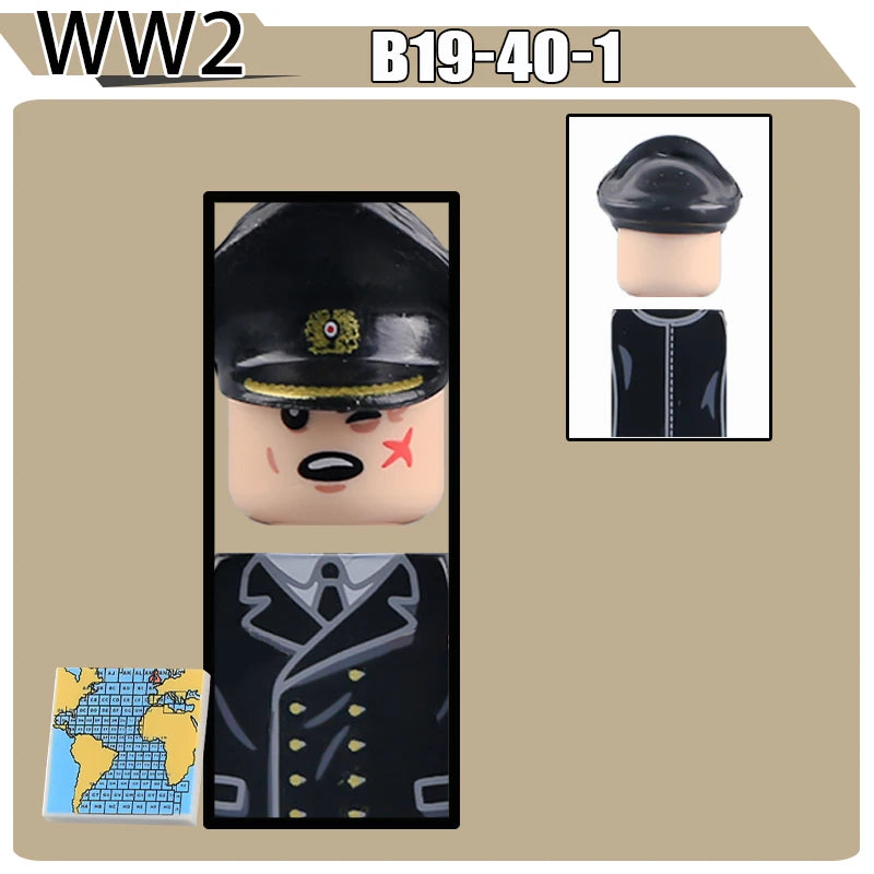 WW2 Military Soldier Figures Building Blocks Soviet British Army German Camouflage Warrior Infantry Accessories Bricks Toys Gift