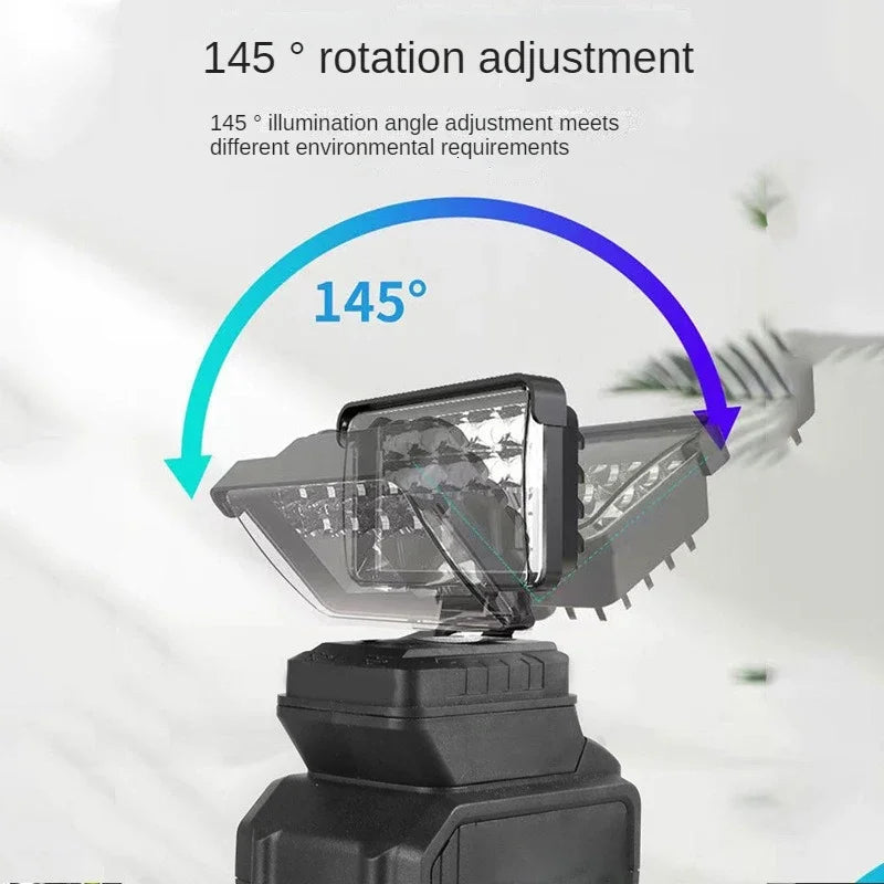 Luz LED para batería Makita de 4 pulgadas, foco portátil inalámbrico para trabajo al aire libre, pesca, herramienta de emergencia de mano 