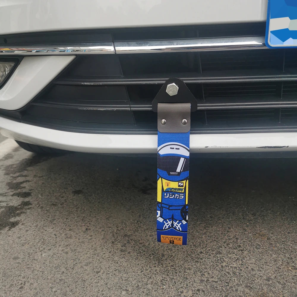 Correa de remolque colgante para coche con cultura de carreras JDM, cuerda de remolque, cinta, parachoques, accesorios para NOS HKS Initial D