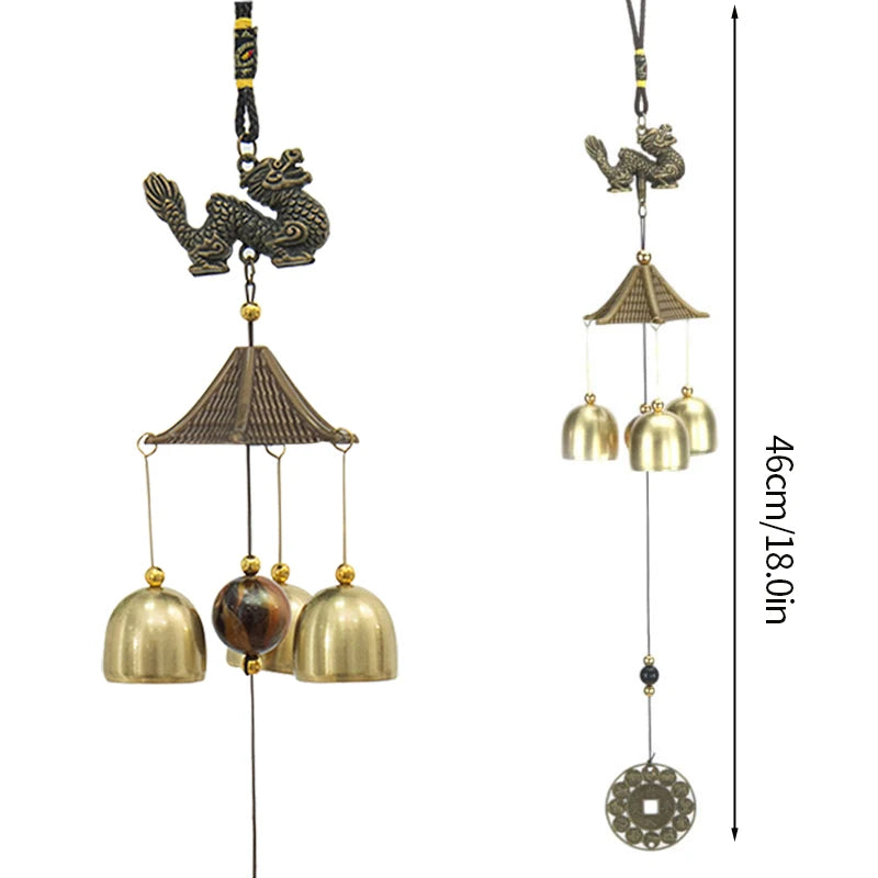 Japanese Wind Chimes Cast Iron Feng Shui Wind Bells Good Luck Hanging Pendant Indoor Outdoor Temple Home Garden Decoration